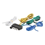 CURT 5-way flat connector with durable rubber design and 48-inch wire for trailer lights and brakes