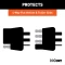 CURT durable rubber connector covers with attachment tabs for trailers