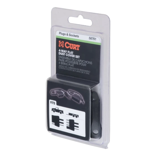 CURT durable rubber connector covers with attachment tabs for trailers
