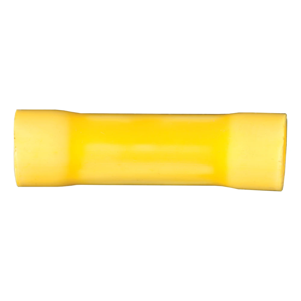 CURT butt connectors with vinyl insulation for easy wire connections on 12-10 gauge wires, pack of 100.