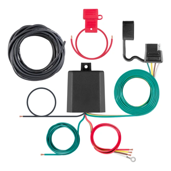 CURT Taillight Converter with durable construction and 4-way flat trailer wiring connector for universal fit vehicles