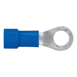 CURT 16-14 Gauge Blue Vinyl-Insulated Ring Terminal Wire Connectors #10 Stud 100-Pack 59521