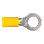CURT wire terminals with vinyl insulation, color-coded for 12-10 gauge wires, offering secure connections and easy installation.