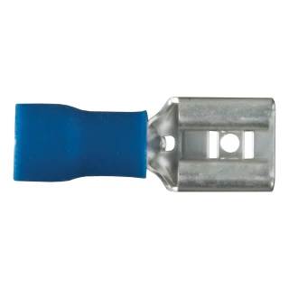 Blue vinyl-insulated CURT quick connectors for 16-14 gauge wires