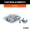 Blue vinyl-insulated CURT quick connectors for 16-14 gauge wires