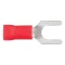 Red CURT spade terminals for 22-18 gauge wires, vinyl-insulated for secure connections