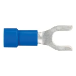 CURT spade terminals, vinyl-insulated, color-coded blue for 16-14 gauge wires, 100-pack