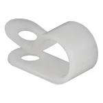 25 CURT white nylon loom clamps for securing trailer wiring and protecting against vibration and damage.