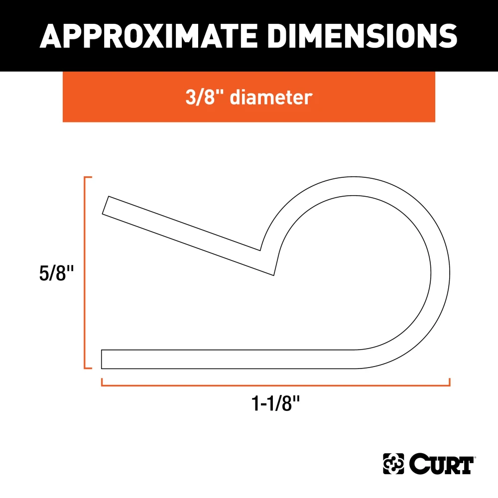 25 CURT white nylon loom clamps for securing trailer wiring and protecting against vibration and damage.