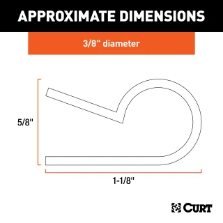 25 CURT white nylon loom clamps for securing trailer wiring and protecting against vibration and damage.
