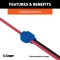 CURT snap locks, quick-splice connectors for 12-10 gauge wires.
