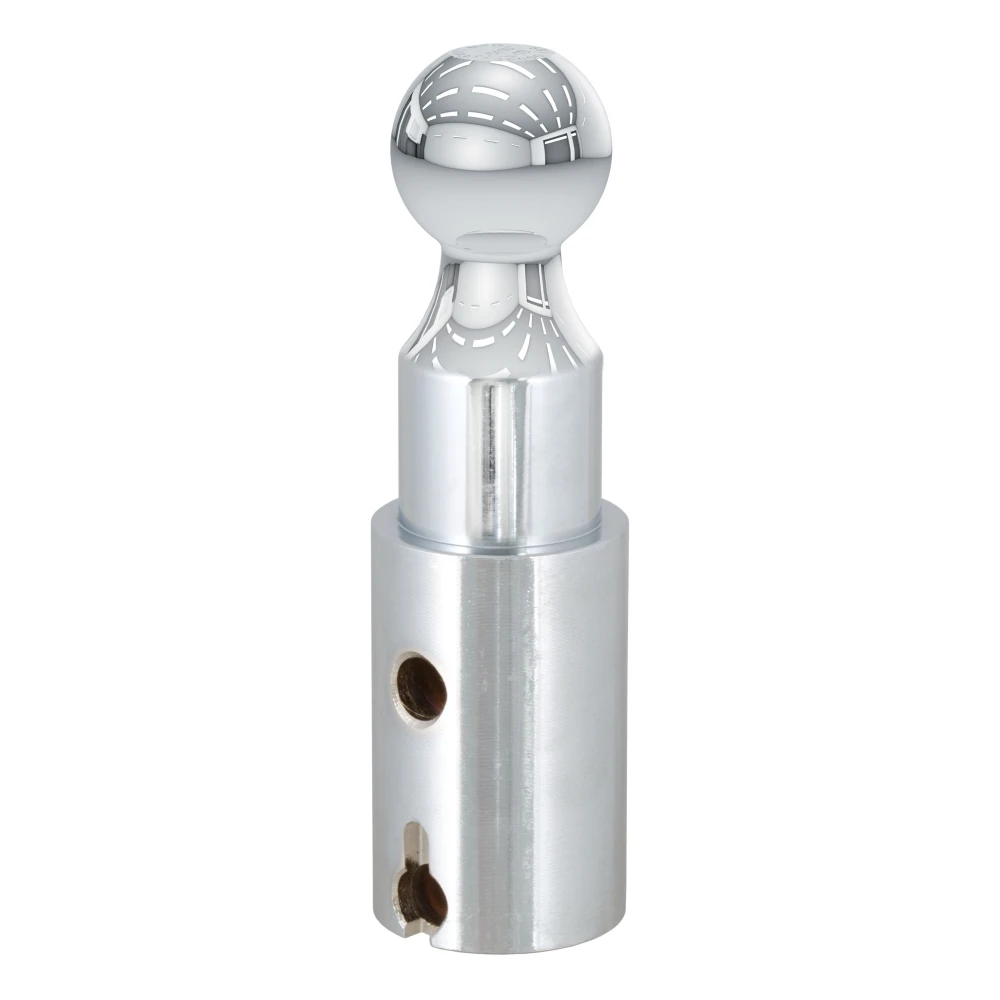 CURT Double Lock gooseneck riser ball, 2-5/16 inch diameter, provides secure towing with extra clearance.
