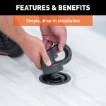 CURT 38K gooseneck ball and safety chain anchors for puck system equipped trucks