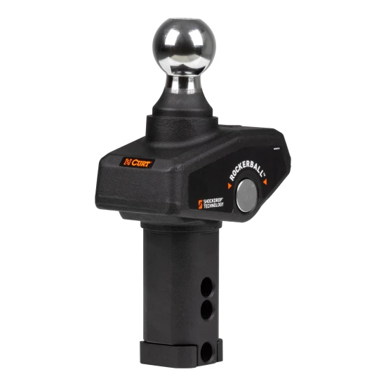 CURT RockerBall hitch ball with ShockDrop technology for smooth towing