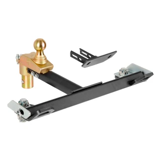 CURT gooseneck ball with 4 inch offset for multi-fit OEM puck system on trucks