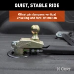 CURT gooseneck ball with 4 inch offset for multi-fit OEM puck system on trucks