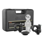 CURT 30K gooseneck puck system kit with ball, anchors, cover, and storage case for select truck models.
