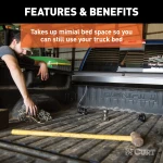 CURT 30K gooseneck puck system kit with ball, anchors, cover, and storage case for select truck models.