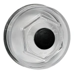 Clear oil cap for 8,000 lb Lippert axle allowing visual oil inspection