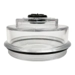 Clear oil cap for 8,000 lb Lippert axle allowing visual oil inspection