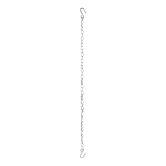 CURT safety chain with zinc-plated finish and sturdy S-hooks, 48 inch length