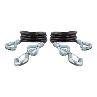 CURT safety cables, coiled design, vinyl coating, 3500 lbs break force, towing safety