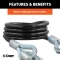 CURT safety cables, coiled design, vinyl coating, 3500 lbs break force, towing safety