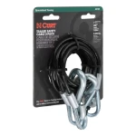CURT safety cables, coiled design, vinyl coating, 3500 lbs break force, towing safety