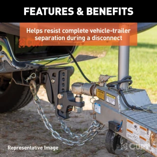High-quality CURT safety chains with clevis hooks for reliable towing