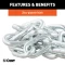 High-quality CURT safety chains with clevis hooks for reliable towing