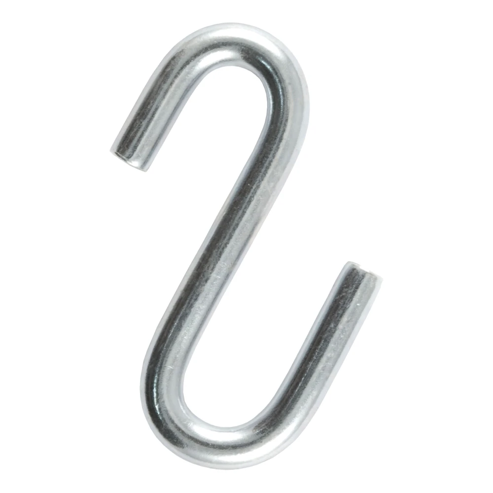 CURT S-hook with heat-treated steel and zinc-plated finish for trailer safety chains