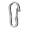 CURT snap hook with spring-loaded latch and zinc-plated finish for safe towing.