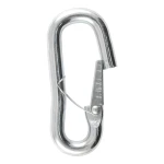 CURT snap hook with spring-loaded latch, zinc-plated finish, for secure trailer chain connection