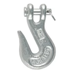 Heavy-duty CURT 5/16-inch clevis hook with zinc finish for towing safety