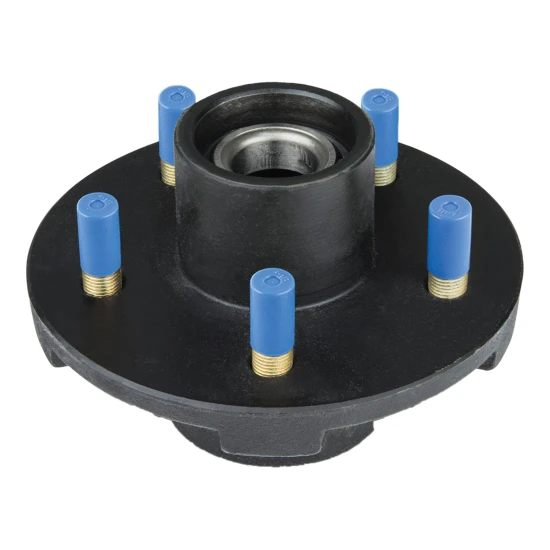 Lippert Idler Hub Assembly for 2,200 lb axles featuring a 5 on 4.5 inch bolt pattern, durable iron construction