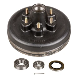 CURT 12 Inch Brake Drum Hub Assembly for 6000 Pound Axles 6 on 5-1/2 Inch Includes Bearing Cone Kit 814211