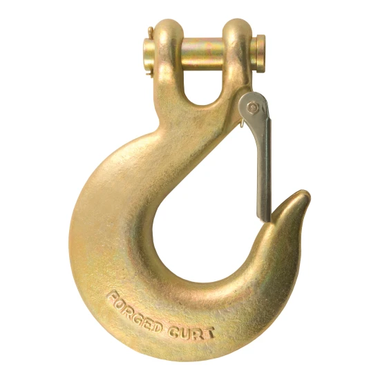 CURT heavy-duty clevis hook with 65,000 lbs weight capacity and durable zinc plating.