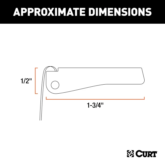 CURT clevis hook with safety latch repair kit featuring durable zinc finish for secure heavy cargo attachment