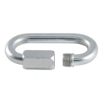 CURT quick link with threaded end and zinc-plated finish for secure chain connection, 8800 lbs. strength