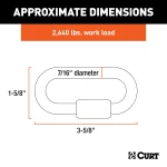 CURT quick links, versatile tool with 13,200 lbs breaking strength