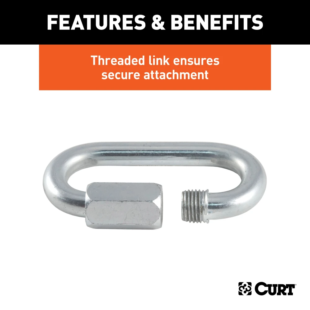 CURT quick links, versatile tool with 13,200 lbs breaking strength