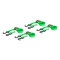 CURT cargo strap, 16 feet long green cambuckle with S-hooks, 4-pack