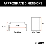 CURT weld-on stake pocket anchor for trailers and vans, suitable for 2x4 studs.