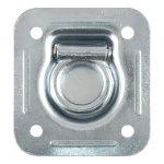 CURT recessed floor wall tiedown anchor with zinc-plated steel construction, ideal for securing cargo in trucks and trailers.