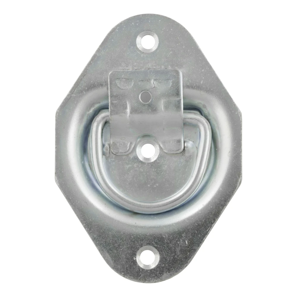CURT recessed tiedown anchor with zinc-plated steel for secure cargo.