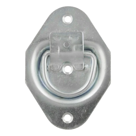 CURT recessed tiedown anchor with zinc-plated steel for secure cargo.