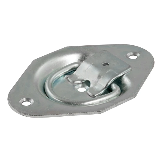 CURT recessed tiedown anchor with zinc-plated steel for secure cargo.