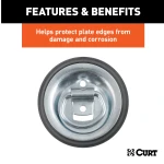 CURT black plastic trim ring for recessed tiedown anchors, offers a secure, finished look