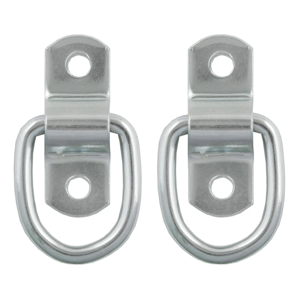 CURT D-ring tiedown anchors for secure cargo in trailers, trucks, and vans with zinc-plated steel construction