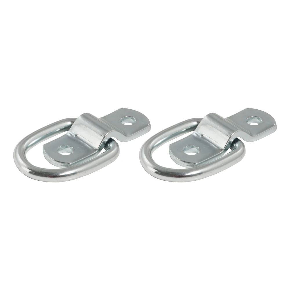 CURT D-ring tiedown anchors for secure cargo in trailers, trucks, and vans with zinc-plated steel construction